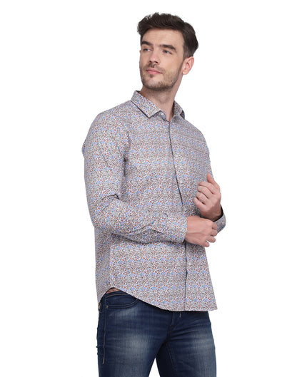 Multi Color Ditsy Flowers Printed Shirt