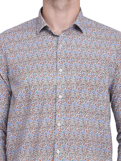Multi Color Ditsy Flowers Printed Shirt