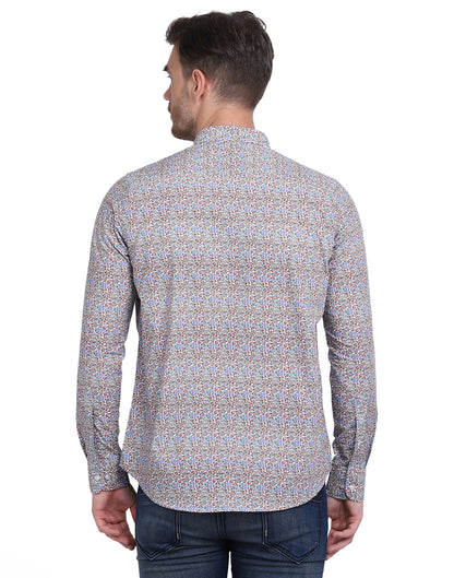 Multi Color Ditsy Flowers Printed Shirt