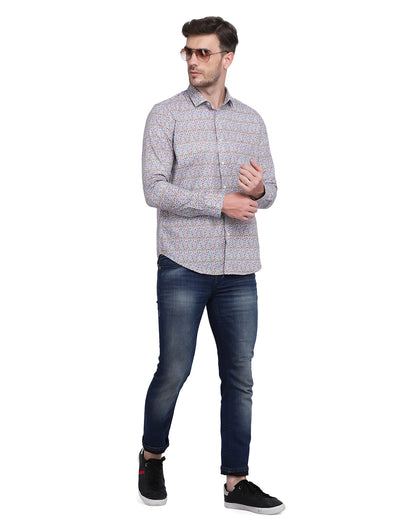 Multi Color Ditsy Flowers Printed Shirt