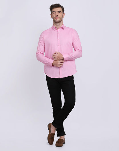 Cotton Oxford Formal Pink Shirt