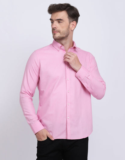Cotton Oxford Formal Pink Shirt