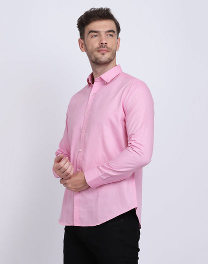 Cotton Oxford Formal Pink Shirt