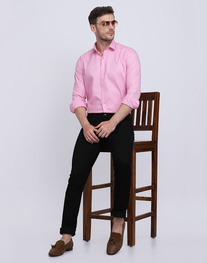 Cotton Oxford Formal Pink Shirt