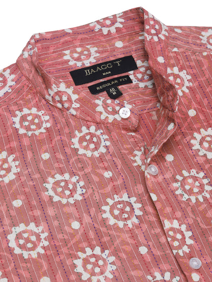 Ethnic  Drops Stripes Print Shirt