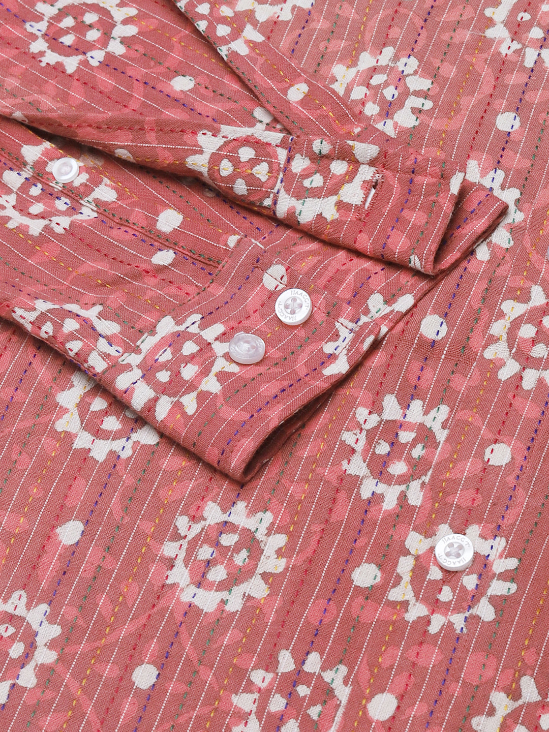 Ethnic  Drops Stripes Print Shirt