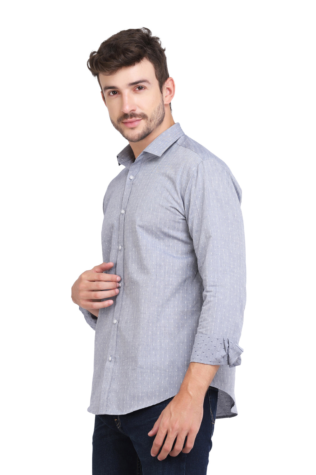 Blue Chambray Dobby Formal Shirt