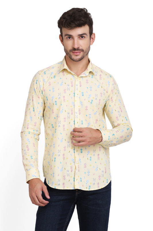 conversational bunny print men’s Shirt