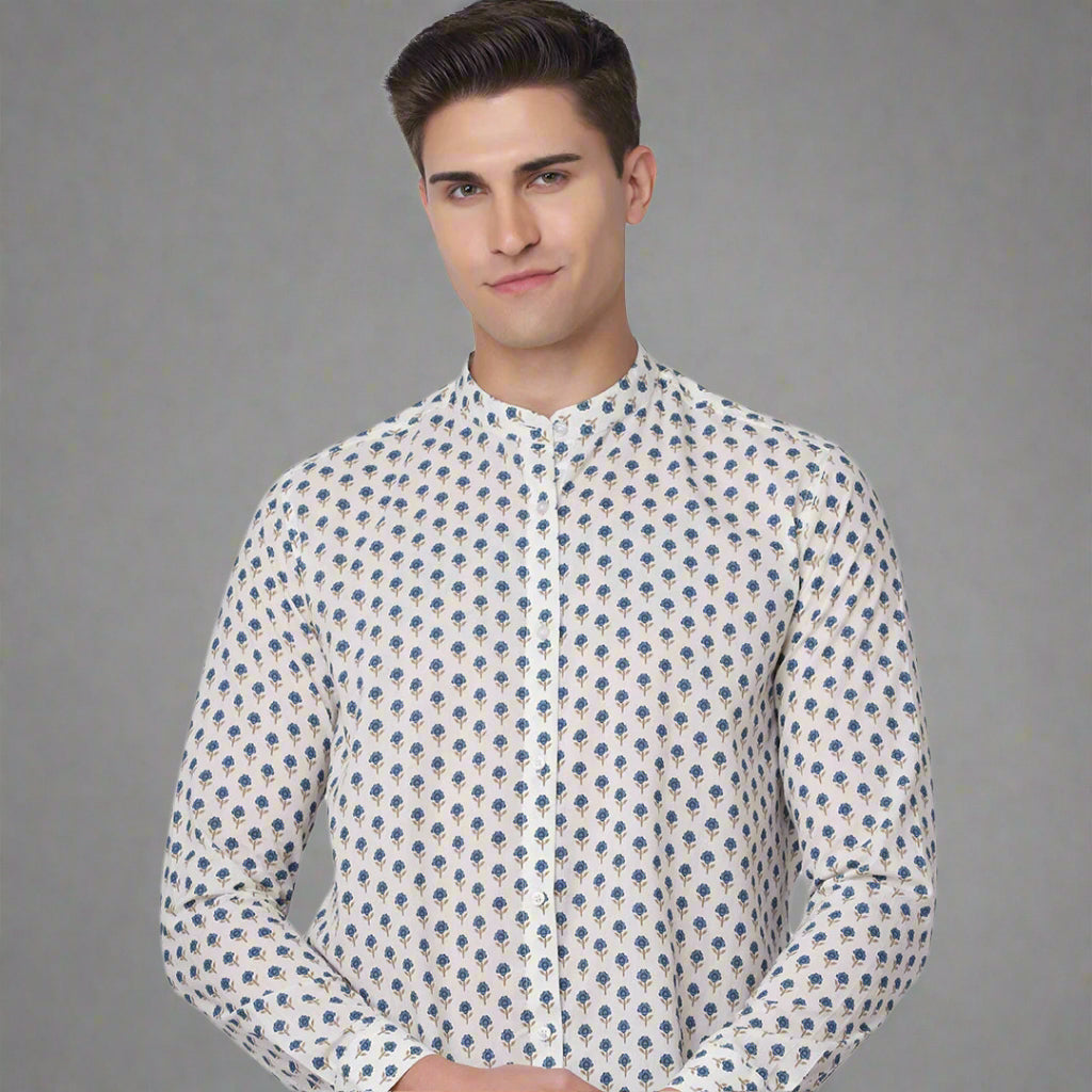 Ethnic Ditsy Print Shirt