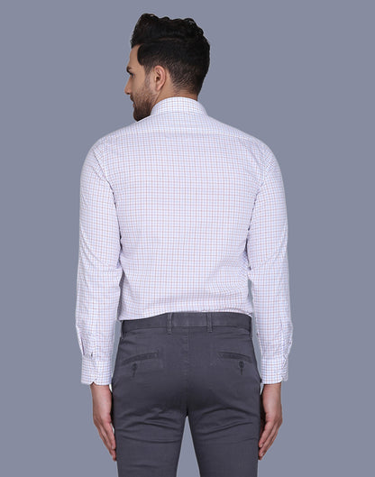 Cotton Blend Checkered Men's Shirt