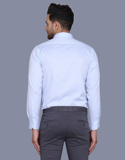 Self Stripes Dobby textured cotton Shirt