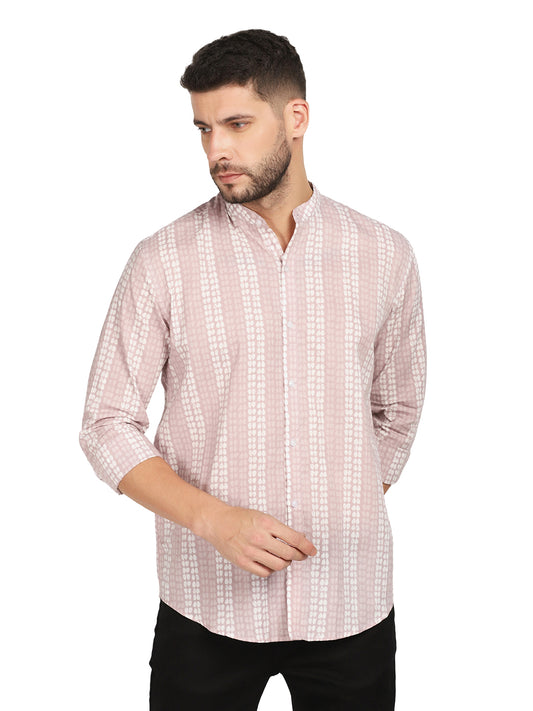 Ethnic  Drop Vertical Stripes Print Shirt