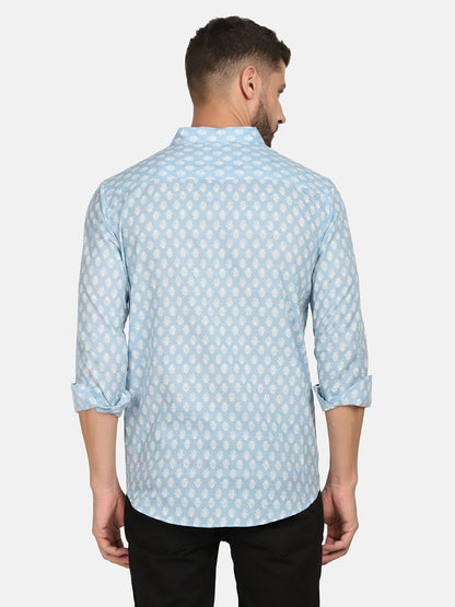 ETHNIC  DROP STRIPES PRINT SHIRT