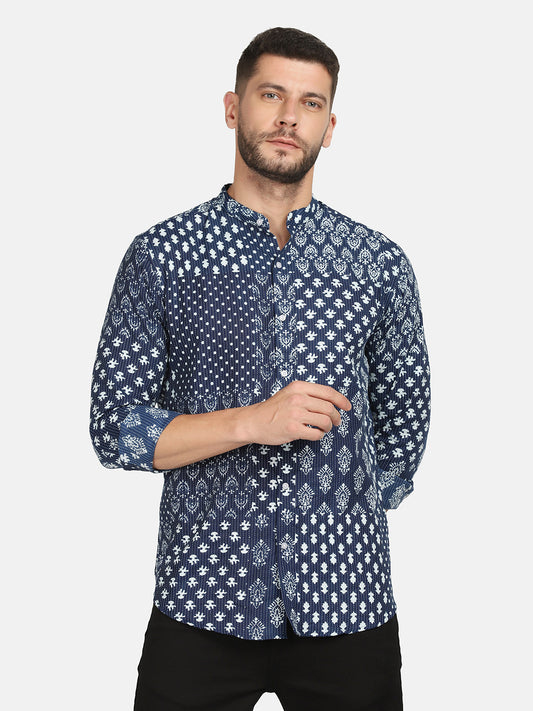 ETHNIC TILES PRINT SHIRT