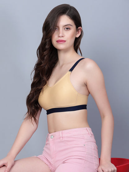 Pack Of 2 Double Lair Full Coverup Sports Bra With Contrast Soft Elastic