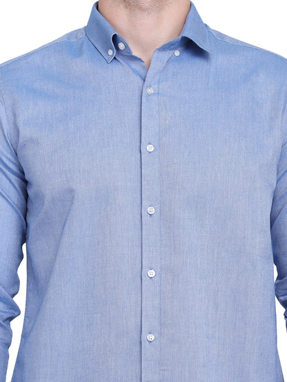 Cotton Oxford Formal Royal Blue Shirt