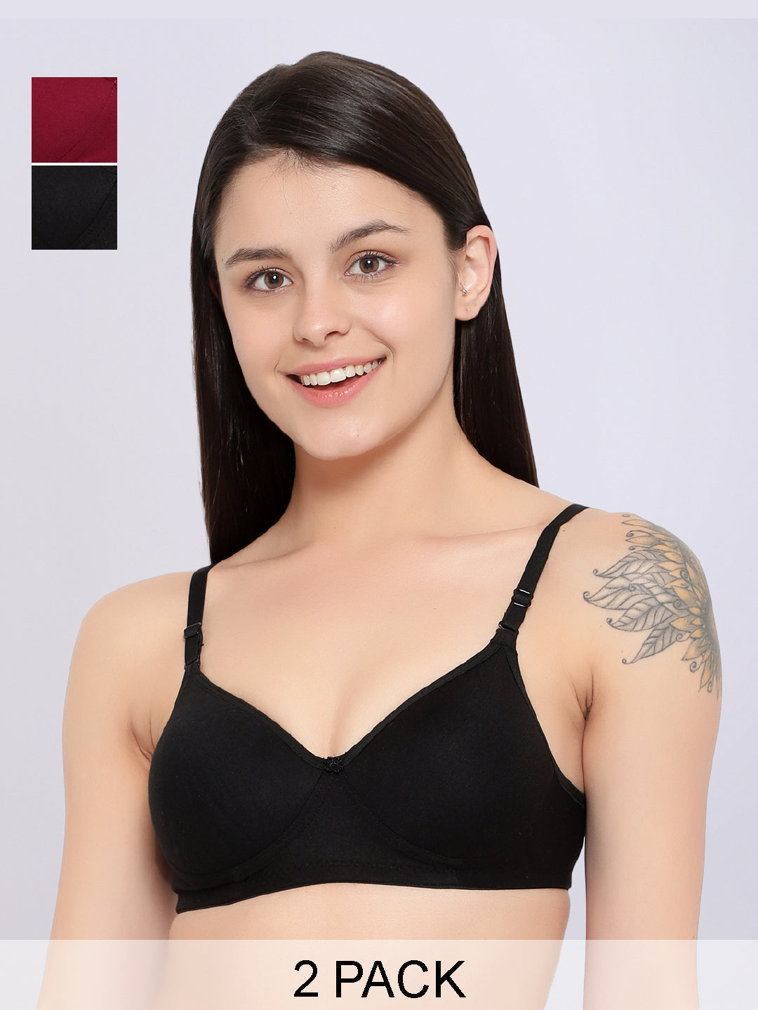 Pack of 2 Crafted Padded T-Shirt  Bra