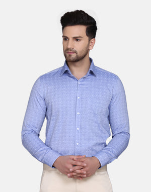 Printed Cotton Chambray Shirt