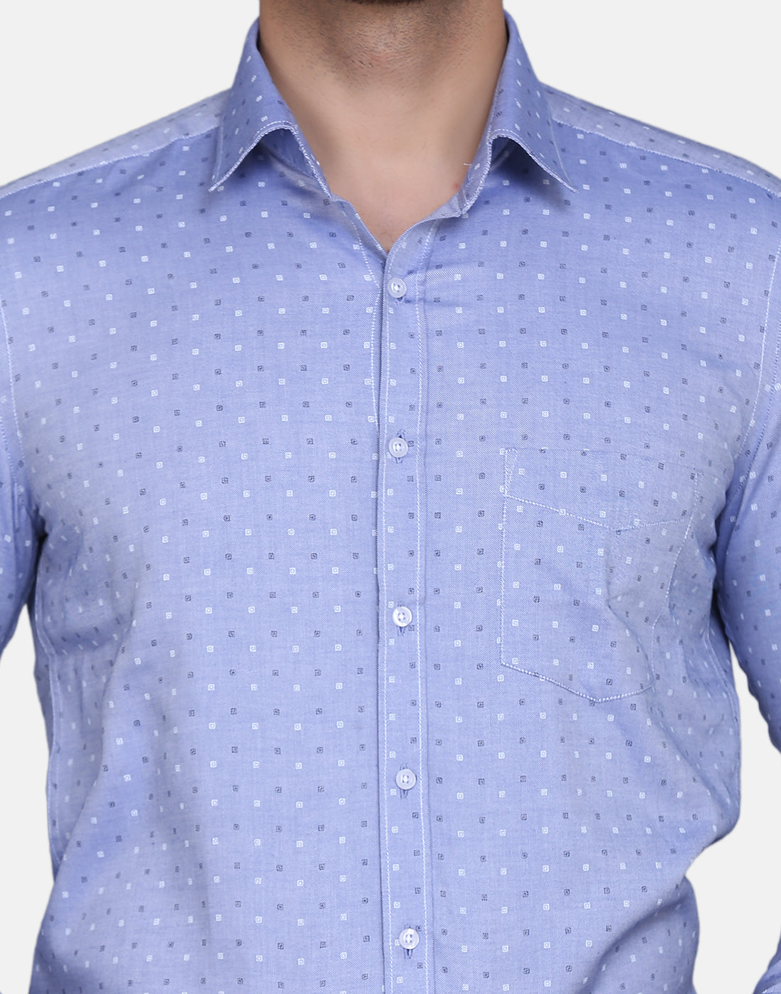 Printed Cotton Chambray Shirt