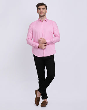 Cotton oxford formal Pink Shirt