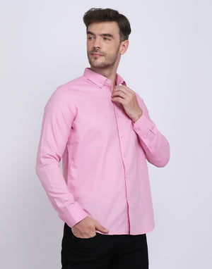 Cotton oxford formal Pink Shirt