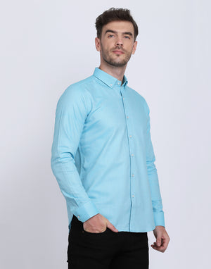 Cotton oxford formal Aqua Shirt