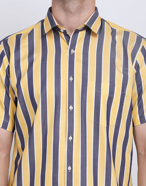 Blue & yellow wider Stripe shirt