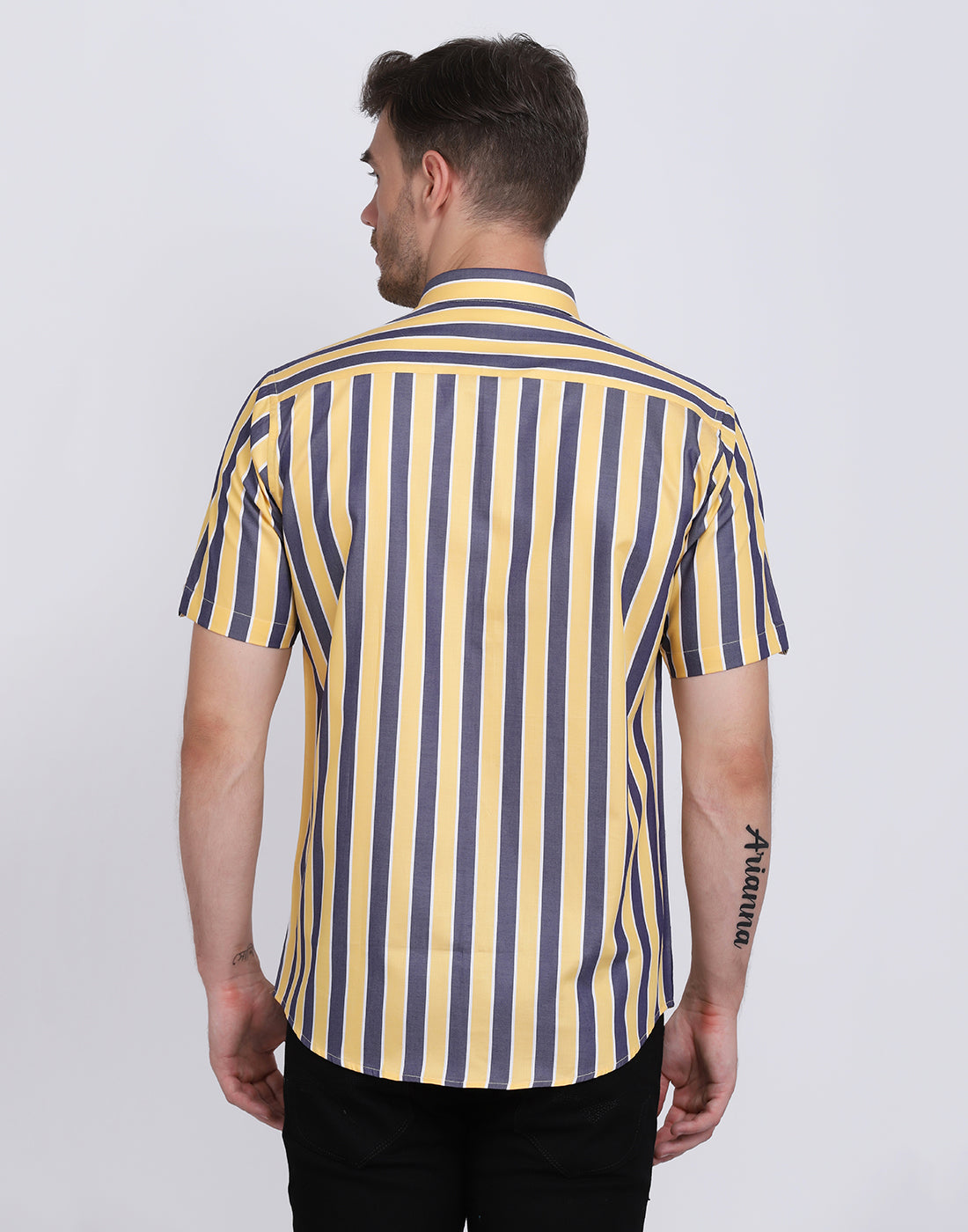 Blue & yellow wider Stripe shirt