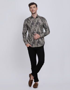 camouflage army Print shirt