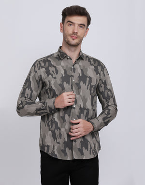 camouflage army Print shirt