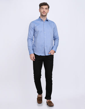 Cotton oxford formal Royal blue Shirt