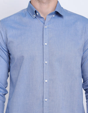 Cotton oxford formal Royal blue Shirt