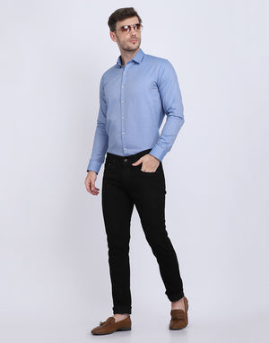 Cotton oxford formal Royal blue Shirt