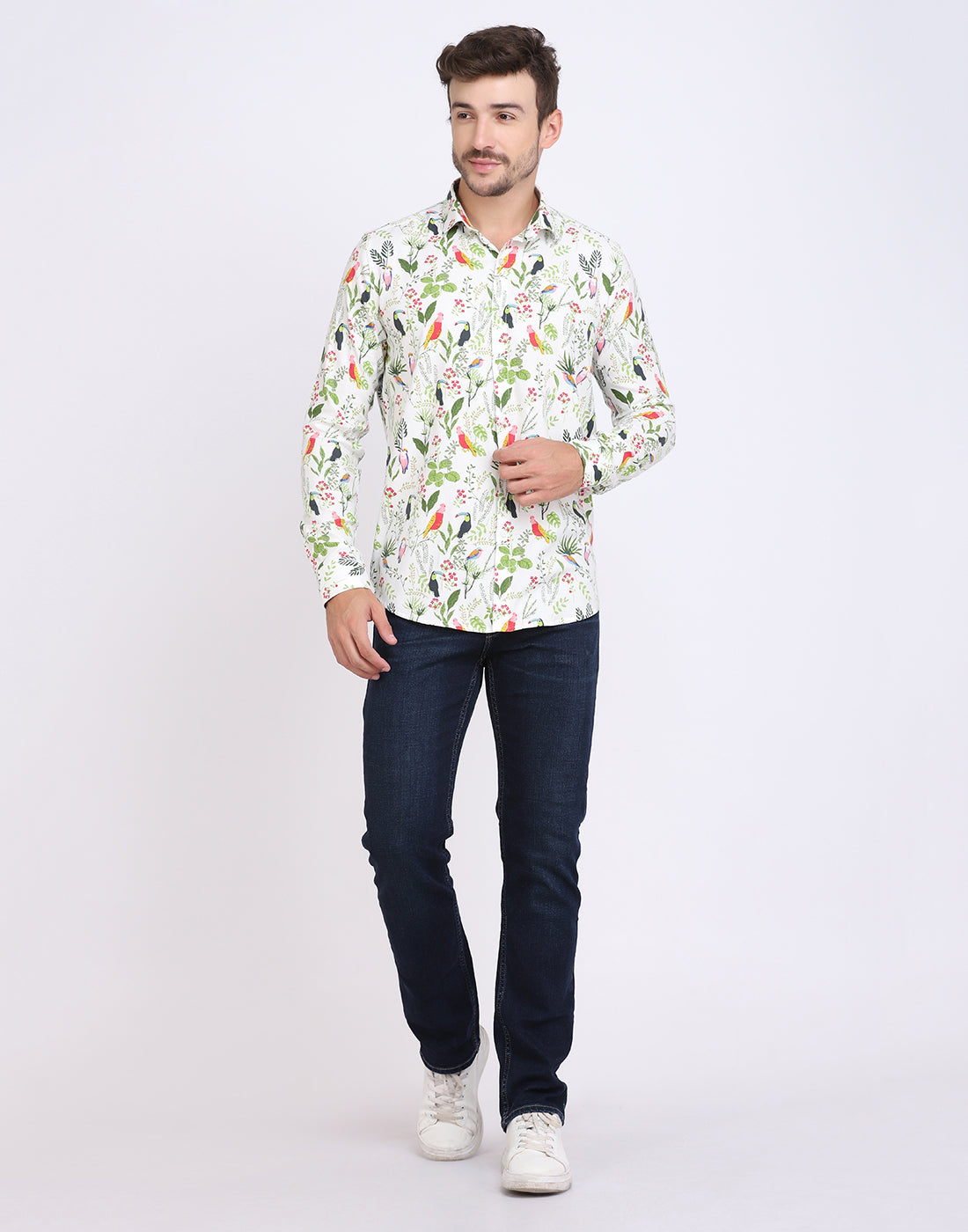 Birds Printed Regular Fit Casual/Party Shirt