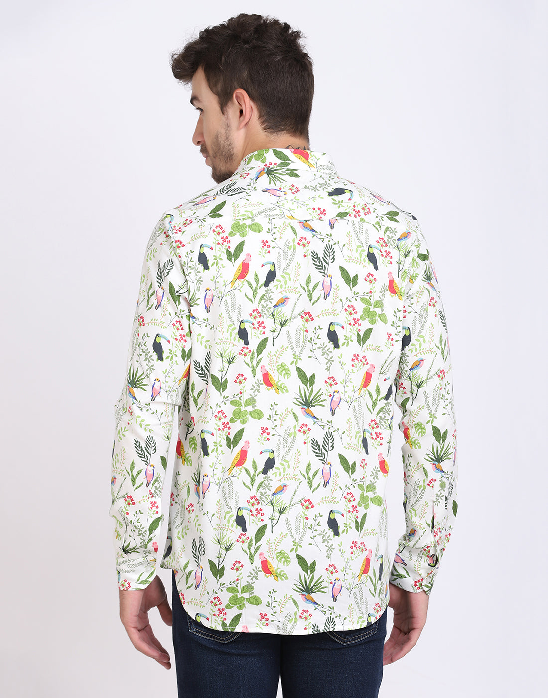 Birds Printed Regular Fit Casual/Party Shirt