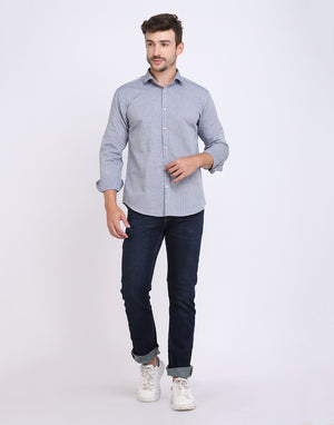 Blue Chambray Dobby Formal Shirt