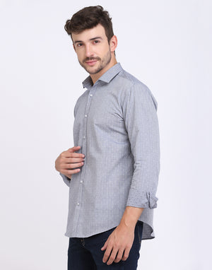 Blue Chambray Dobby Formal Shirt