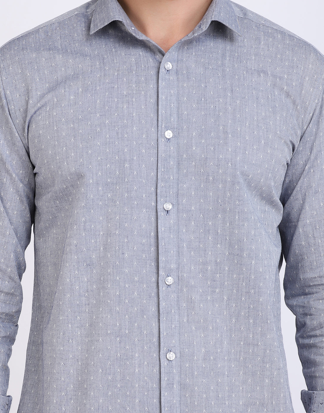 Blue Chambray Dobby Formal Shirt