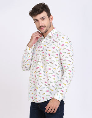 conversational airplane print men’s Shirt