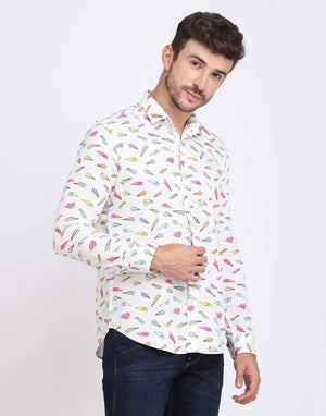 conversational airplane print men’s Shirt