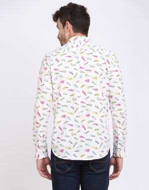 conversational airplane print men’s Shirt