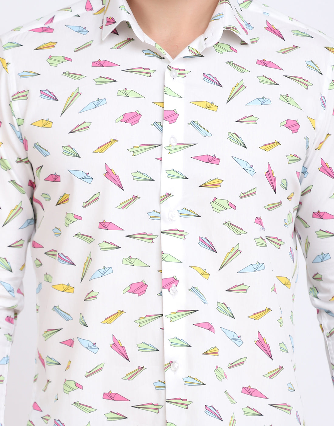 conversational airplane print men’s Shirt