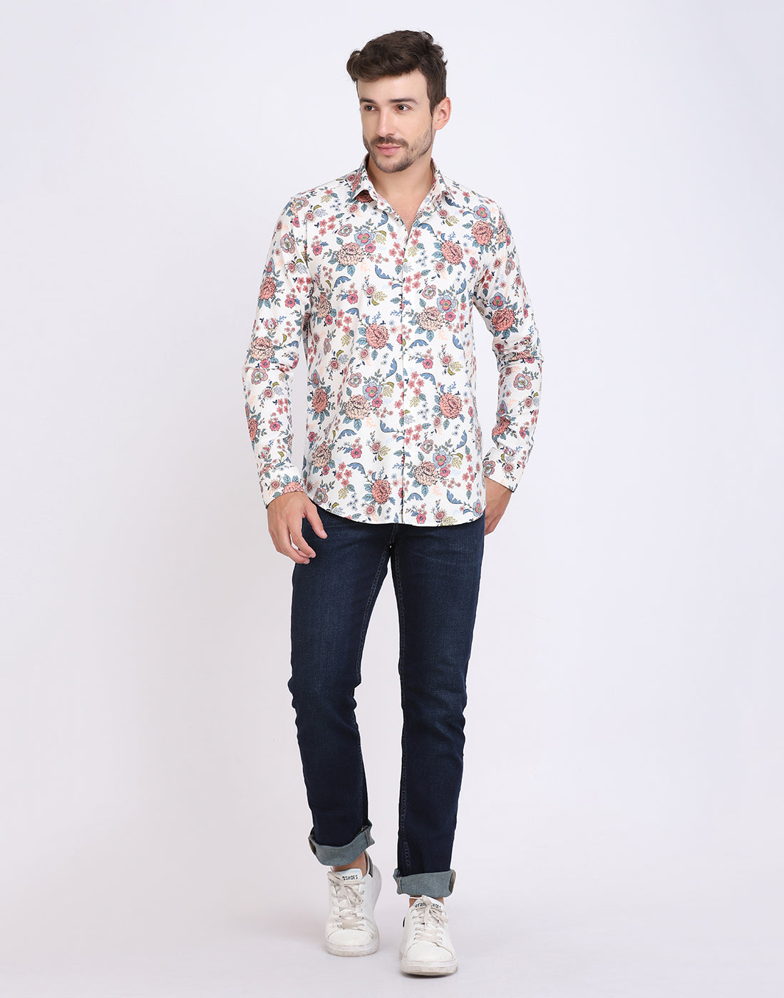 Vintage Floral Printed Casual Shirt