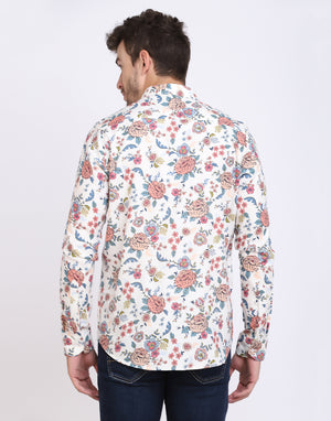 Vintage Floral Printed Casual Shirt