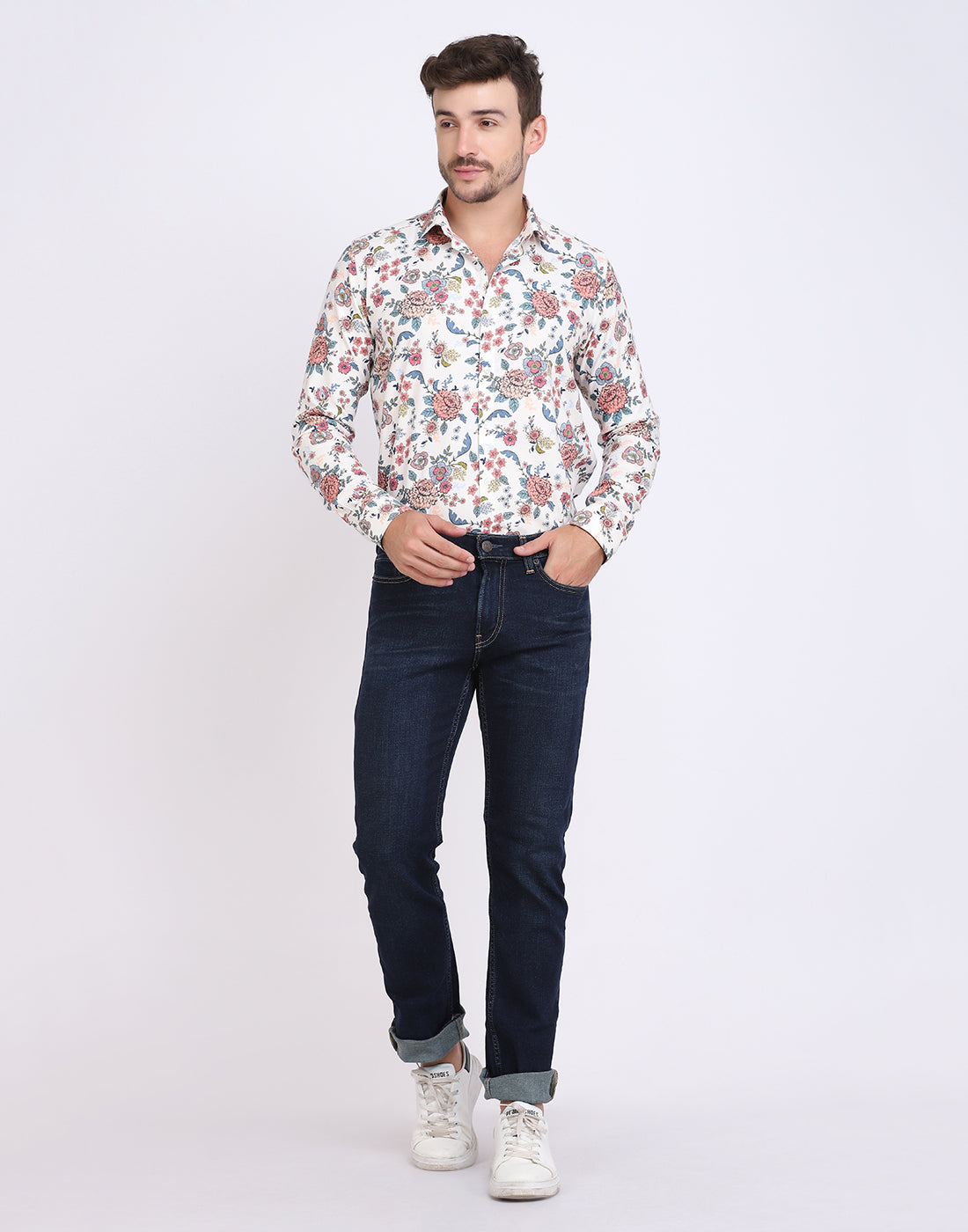 Vintage Floral Printed Casual Shirt