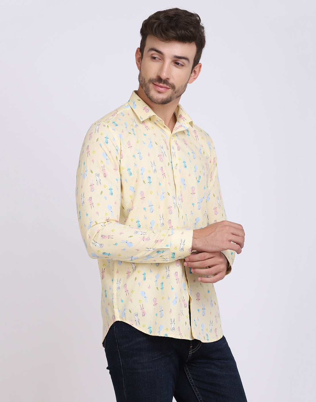 conversational bunny print men’s Shirt