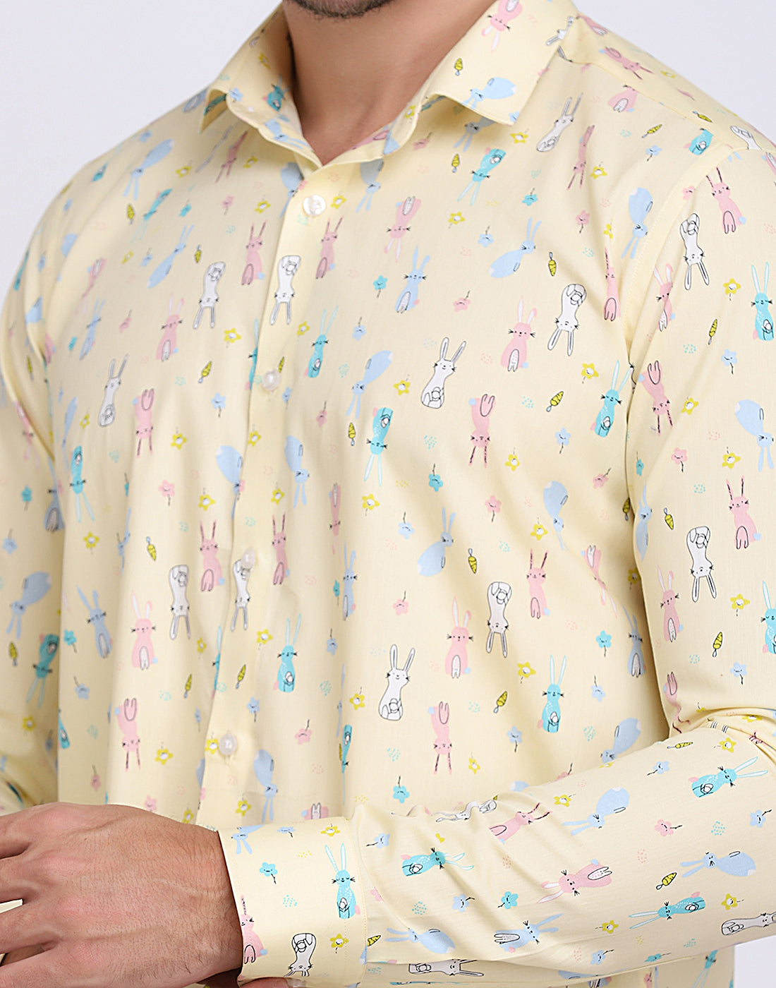 conversational bunny print men’s Shirt