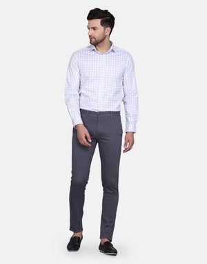 Herringbone checkered formal shirt