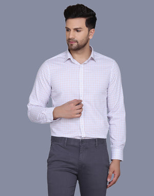 Cotton Blend checkered men's shirt