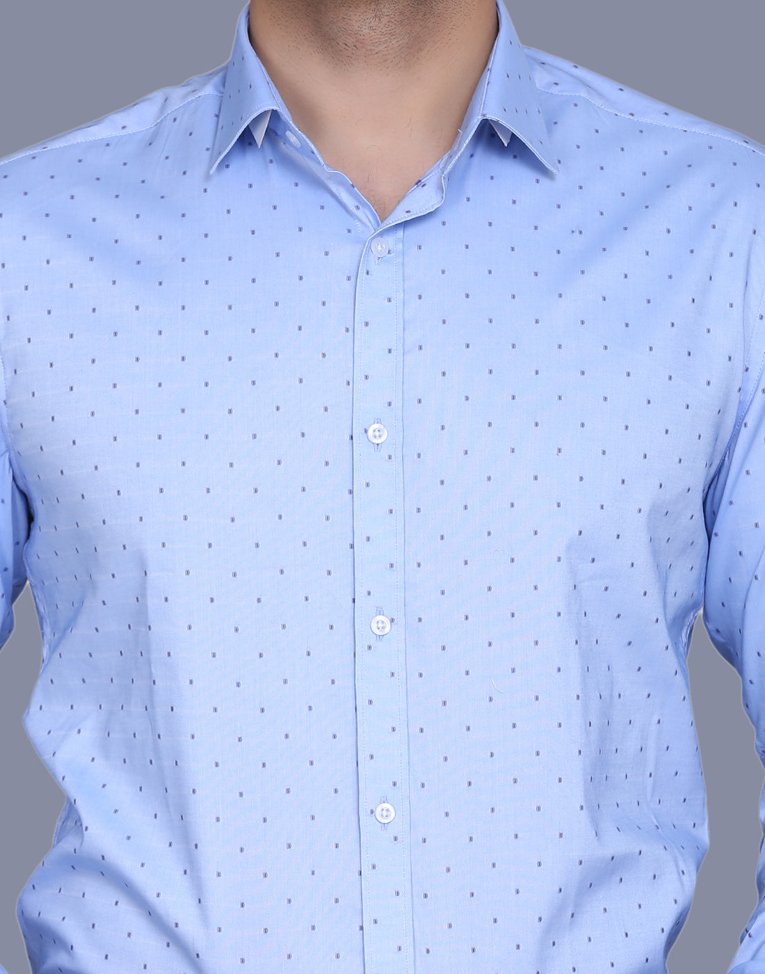 Light Blue Chambray Dobby men’s Shirt